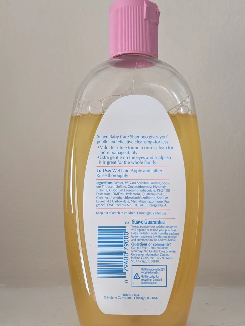 Vtg 90s Suave Baby Care Shampoo Bottle • Helene Curtis • Unused Evaporated ⬇️